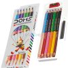 DOMS Bi Colours 24 Shades Pencil (12 Nos)