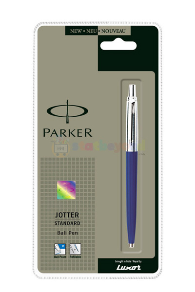 Parker Jotter Standard Chrome Trim Ball Pen Smooth Writting With & Without Cover 