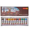 Camel Artist's Oil Color Box - 9ml Tubes, 12 Shades